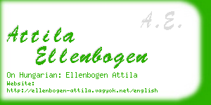 attila ellenbogen business card